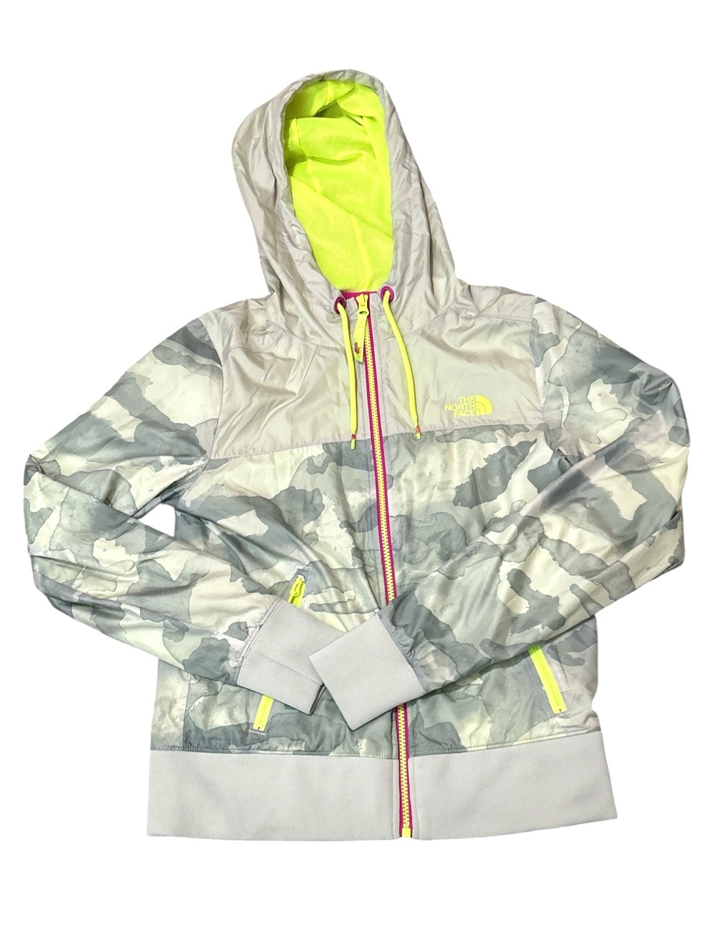 The North Face Women's Grey Camo Hooded All Weather Rain Cyclone Zip Jacket - Picture 4 of 7
